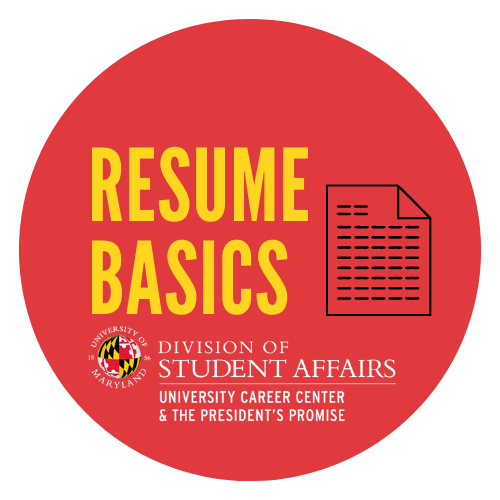 UMD Careers Resume Basics Logo